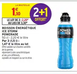 Intermarché Hyper Powerade Boisson énergétique ice storm offre