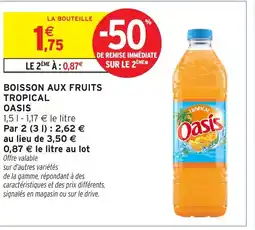 Intermarché Hyper Oasis Boisson aux fruits tropical offre