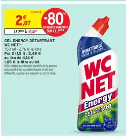 Intermarché Hyper Wc Net Gel energy détartrant offre