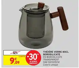 Intermarché Hyper Théière verre borosilicate offre