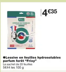 Monoprix FRIXY Lessive en feuilles hydrosolubles parfum forêt offre