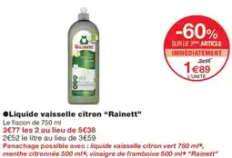 Monoprix RAINETT Liquide vaisselle citron offre