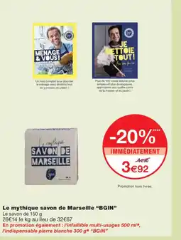 Monoprix BGIN Le mythique savon de Marseille offre