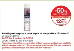 Monoprix STARWAX Nettoyant express pour tapis et moquettes offre
