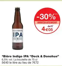 Monoprix DECK DONOHUE Bière Indigo IPA offre
