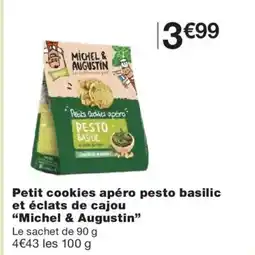 Monoprix MICHEL & AUGUSTIN Petit cookies apéro pesto basilic et éclats de cajou offre