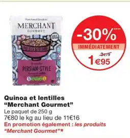 Monoprix MERCHANT GOURMET Quinoa et lentilles offre
