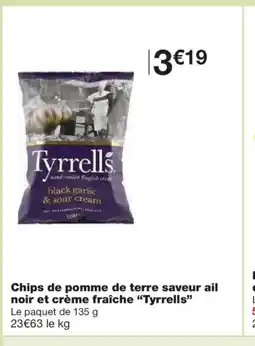 Monoprix TYRRELLS Chips de pomme de terre saveur ail noir et crème fraîche offre