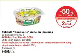 Monoprix BONDUELLE Taboulé riche en légumes offre