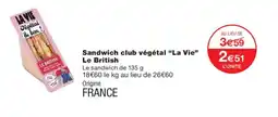 Monoprix LA VIE Sandwich club végétal l offre