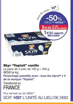 Monoprix YOPLAIT Skyr vanille offre