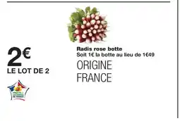 Monoprix Radis rose botte offre