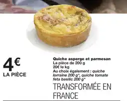 Monoprix Quiche asperge et parmesan offre