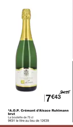 Monoprix A.O.P. Crémant d'Alsace Ruhlmann brut offre