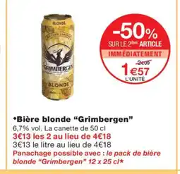 Monoprix GRIMBERGEN Bière blonde offre