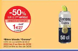 Monoprix CORONA Bière blonde offre