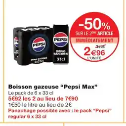 Monoprix PEPSI MAX Boisson gazeuse offre