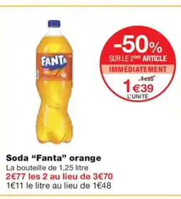 Monoprix FANTA Soda orange offre