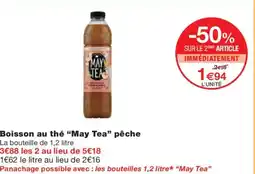 Monoprix MAY TEA Boisson au thé pêche offre