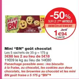 Monoprix BN Mini goût chocolat offre