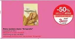 Monoprix KRISPROLLS Pains suédois dorés offre