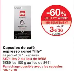 Monoprix ILLY Capsules de café espresso corsé offre