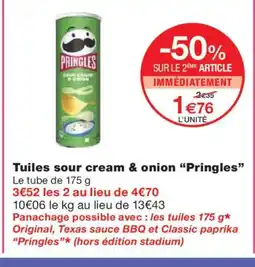 Monoprix PRINGLES Tuiles sour cream & onion offre