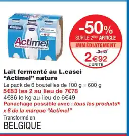 Monoprix ACTIMEL Lait fermenté au L.casei nature offre
