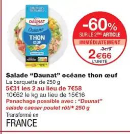 Monoprix DAUNAT Salade océane thon œuf offre
