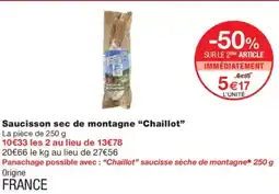 Monoprix CHAILLOT Saucisson sec de montagne offre
