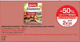 Monoprix HERTA Allumettes fumées conservation sans nitrite offre