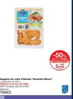 Monoprix ASSIETTE BLEUE Nuggets de colin d'Alaska offre