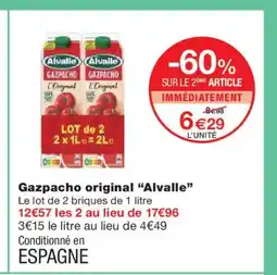 Monoprix ALVALLE Gazpacho original offre