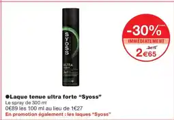 Monoprix SYOSS Laque tenue ultra forte offre