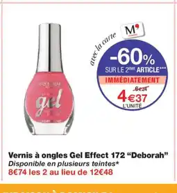 Monoprix DEBORAH Vernis à ongles Gel Effect 172 offre
