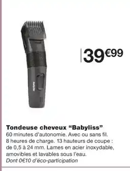 Monoprix BABYLISS Tondeuse cheveux offre