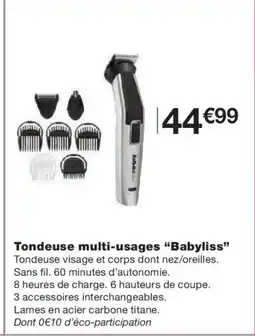 Monoprix BABYLISS Tondeuse multi-usages offre