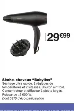 Monoprix BABYLISS Sèche-cheveux offre