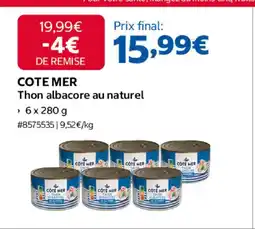 Costco COTE MER Thon albacore au naturel offre