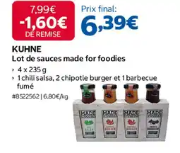 Costco KUHNE Lot de sauces made for foodies offre