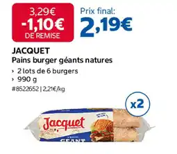 Costco JACQUET Pains burger géants natures offre