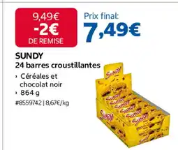 Costco SUNDY 24 barres croustillantes offre