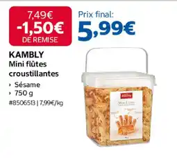 Costco KAMBLY Mini flûtes croustillantes offre