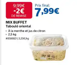 Costco MIX BUFFET Taboulé oriental offre