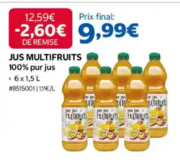 Costco JUS MULTIFRUITS 100% pur jus offre