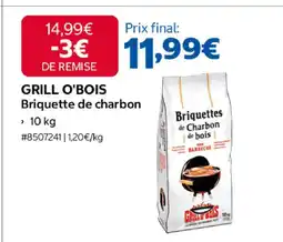 Costco GRILL O'BOIS Briquette de charbon offre