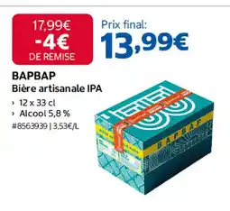 Costco BAPBAP Bière artisanale IPA offre