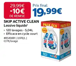 Costco SKIP ACTIVE CLEAN Lessive liquide offre