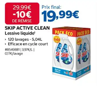 SKIP ACTIVE CLEAN Lessive liquide