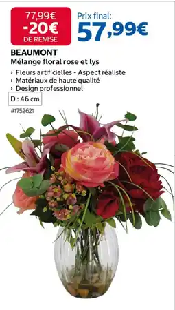 Costco BEAUMONT Mélange floral rose et lys offre